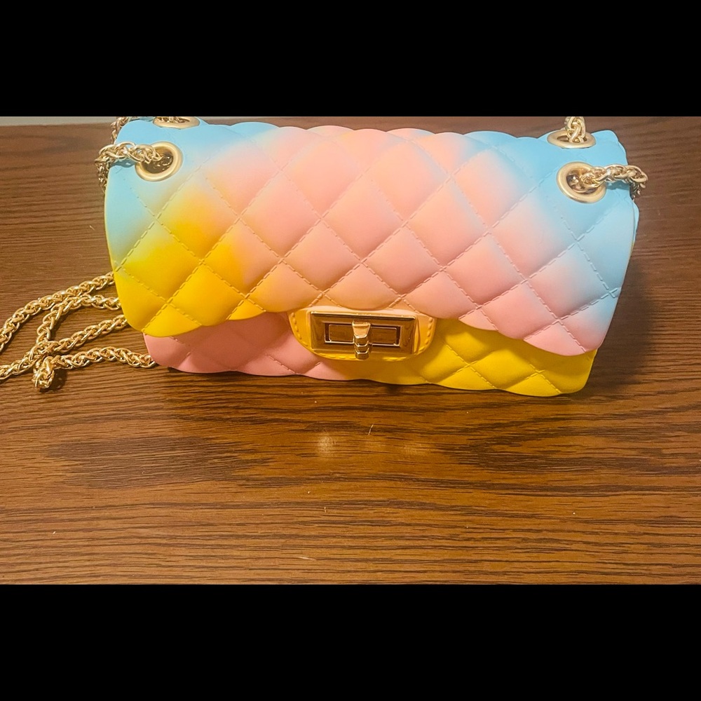 Silicone shoulder jelly handbag